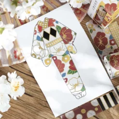 BGM | Set de Washi Tapes Kimono Colors Camellia Flowers