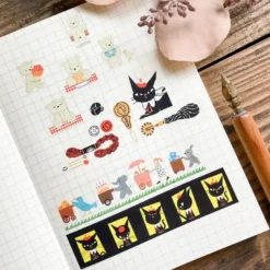 Cozyca | Kuroneko Design Washi Tape A Hundred Faces