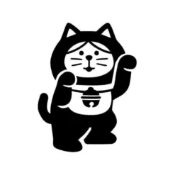 Decole | Sello Fukumono Maneki Neko Black