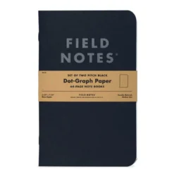 Field Notes | Set de 2 Cuadernos Pitch Black M (Puntos)