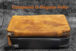 Galen Leather | Funda Expansi-Folio Leather Wide A5 Zip Folio Black
