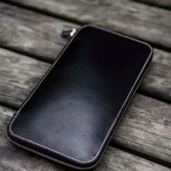 Galen Leather | Funda Leather Zippered Hobonichi Weeks Cover Black