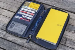 Galen Leather | Funda Leather Zippered Hobonichi Weeks Cover Crazy Horse Navy Blue