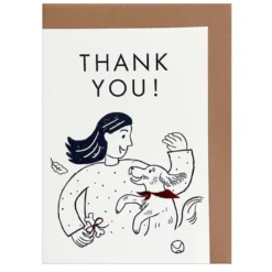 Greeting Life | Tarjeta de Felicitación Mini Best Friend Thank You Red Dog