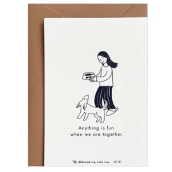 Greeting Life | Tarjeta de Felicitación Mini Best Friend Thank You Red Dog