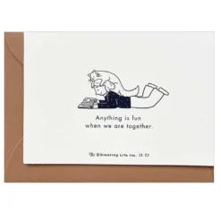 Greeting Life | Tarjeta de Felicitación Mini Best Friend Thank You Pink Cat