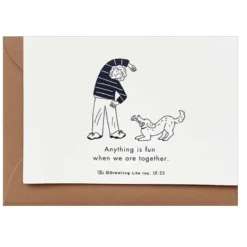 Greeting Life | Tarjeta de Felicitación Mini Best Friend Thank You Pink Dog