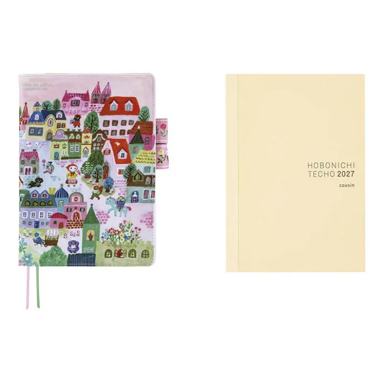 Hobonichi | Agenda Hobonichi Cousin A5 Yumi Kitagishi: White Cat Village 2027