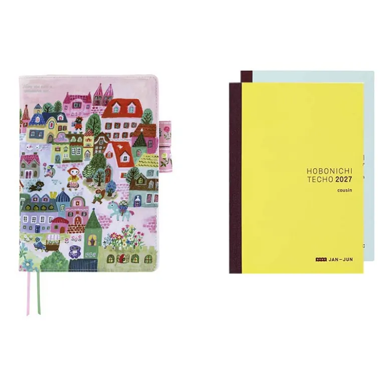 Hobonichi | Agenda Hobonichi Cousin A5 Yumi Kitagishi: White Cat Village 2027