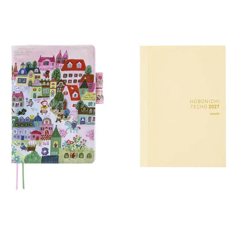 Hobonichi | Agenda Hobonichi Cousin A5 Yumi Kitagishi: White Cat Village 2027