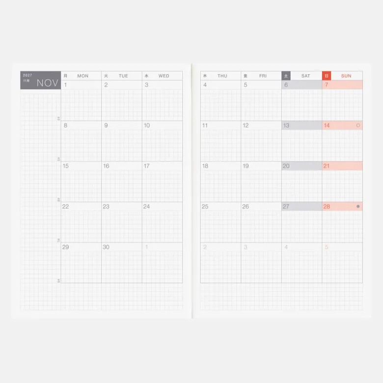 Hobonichi | Agenda Hobonichi HON A5 Yumi Kitagishi: White Cat and Rabbit’s Tea Room 2027