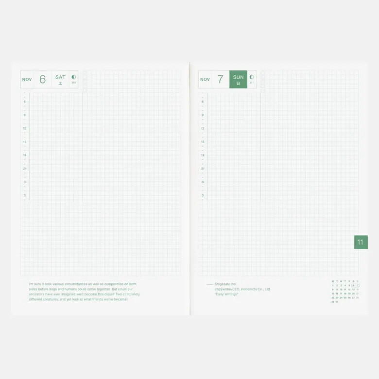 Hobonichi | Agenda Hobonichi HON A5 Yumi Kitagishi: White Cat and Rabbit’s Tea Room 2027