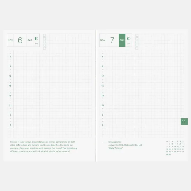Hobonichi | Agenda Hobonichi HON A6 Yumi Kitagishi: White Cat and Rabbit’s Tea Room 2027