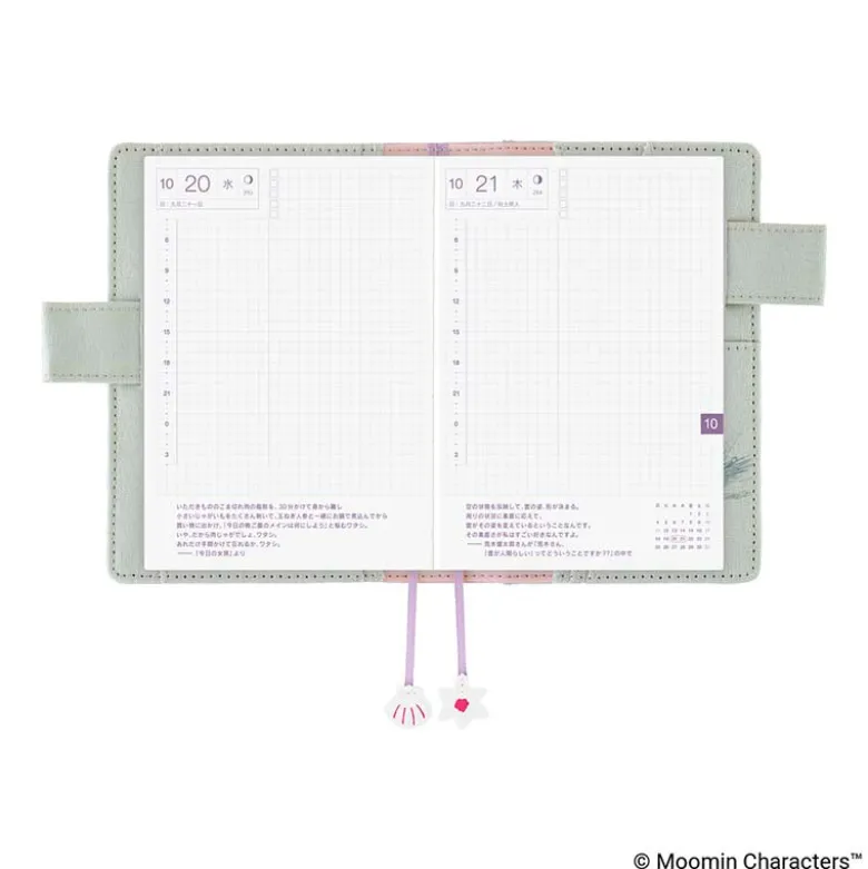 Hobonichi | Agenda Hobonichi Techo A6 Moomin: My Yard (Pale Mint) 2027