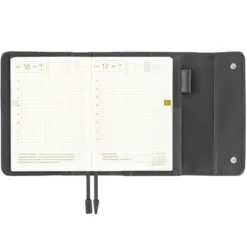 Hobonichi | Agenda Hobonichi Techo A6 Leather: Charcoal Gray 2027