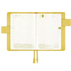 Hobonichi | Agenda Hobonichi Techo A6 Leather: Brilliant Yellow 2027