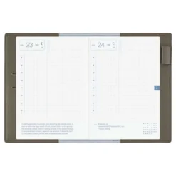 Hobonichi | Agenda Hobonichi Techo A6 Leather: Taut (Gray & Light Blue) 2027