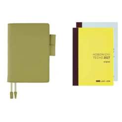 Hobonichi | Agenda Hobonichi Techo A6 Leather: Sage Green 2027
