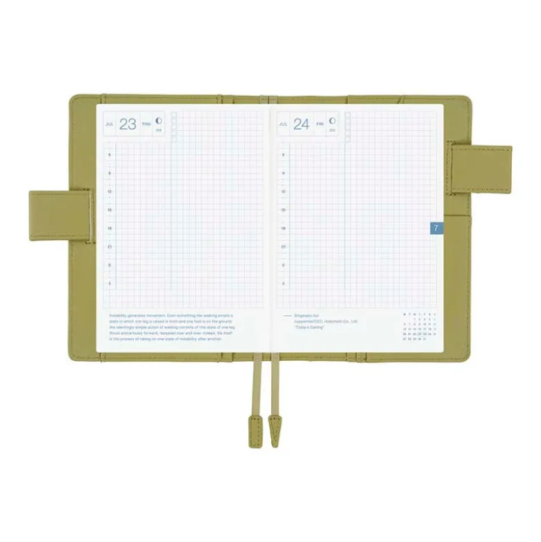 Hobonichi | Agenda Hobonichi Techo A6 Leather: Sage Green 2027