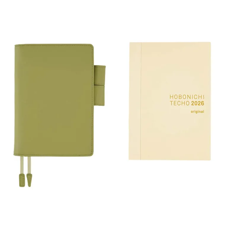 Hobonichi | Agenda Hobonichi Techo A6 Leather: Sage Green 2027