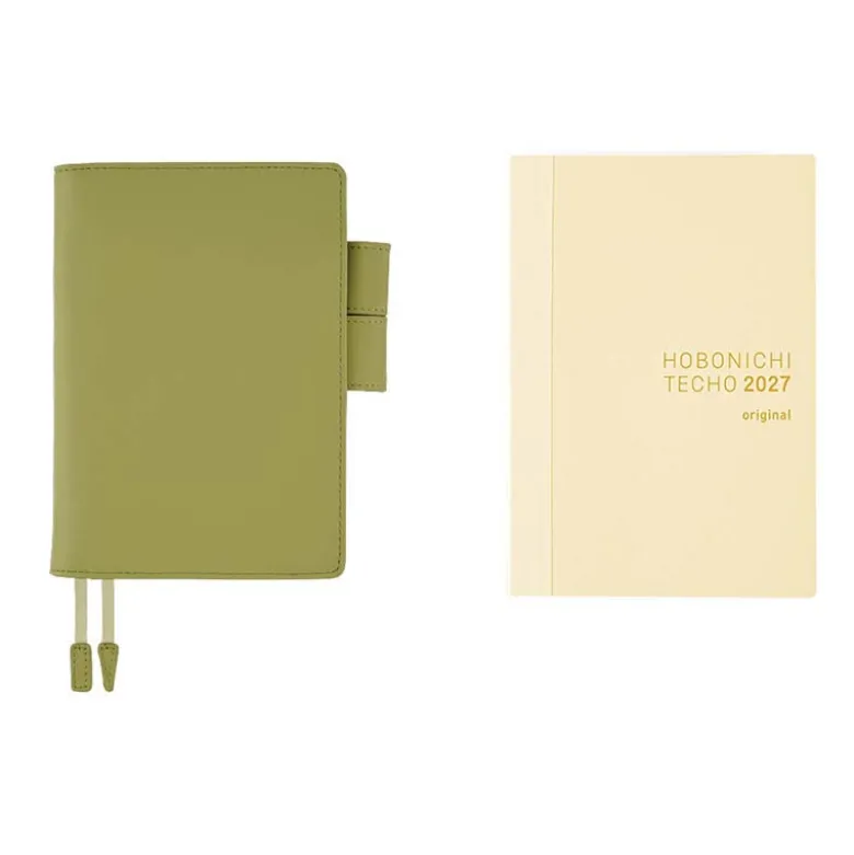Hobonichi | Agenda Hobonichi Techo A6 Leather: Sage Green 2027