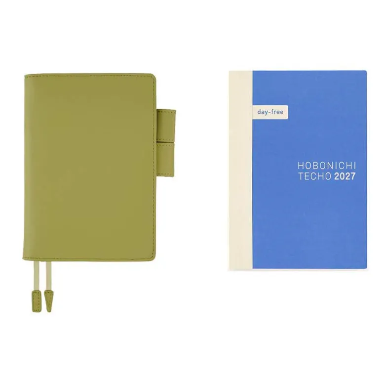 Hobonichi | Agenda Hobonichi Techo A6 Leather: Sage Green 2027