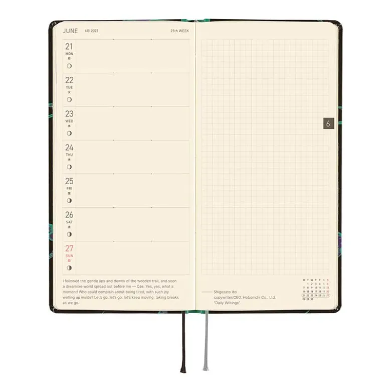 Hobonichi | Agenda Hobonichi Weeks Natal Design: Lucky Swallow 2027