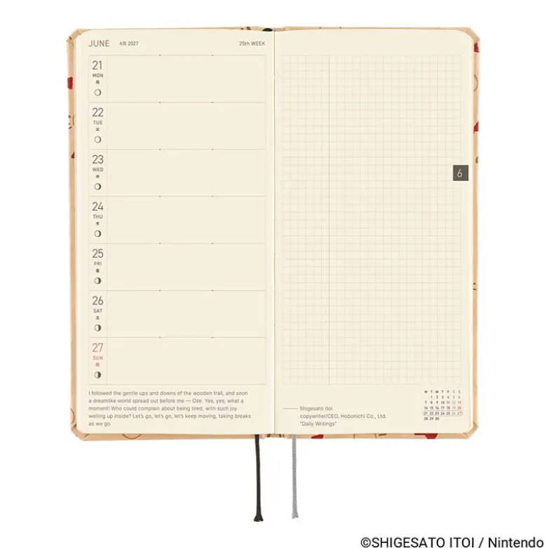 Hobonichi | Agenda Hobonichi Weeks MOTHER: Mr. Saturn Pattern 2027