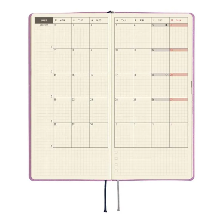 Hobonichi | Agenda Hobonichi Weeks Smooth: Lavender Milk 2027