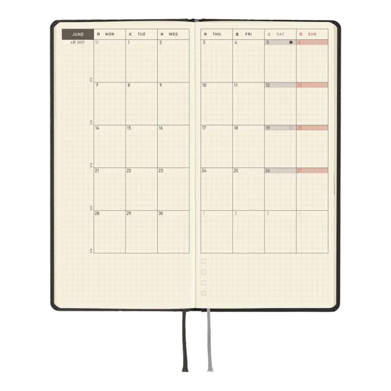 Hobonichi | Agenda Hobonichi Weeks Paper Series: Black Argyle 2027