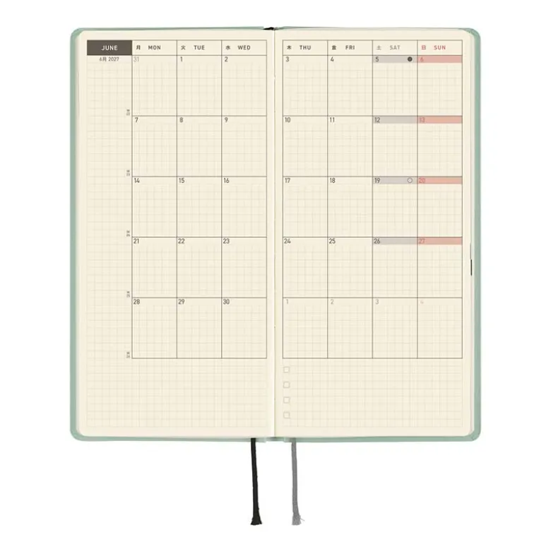 Hobonichi | Agenda Hobonichi Weeks Paper Series: Frosty Jade 2027