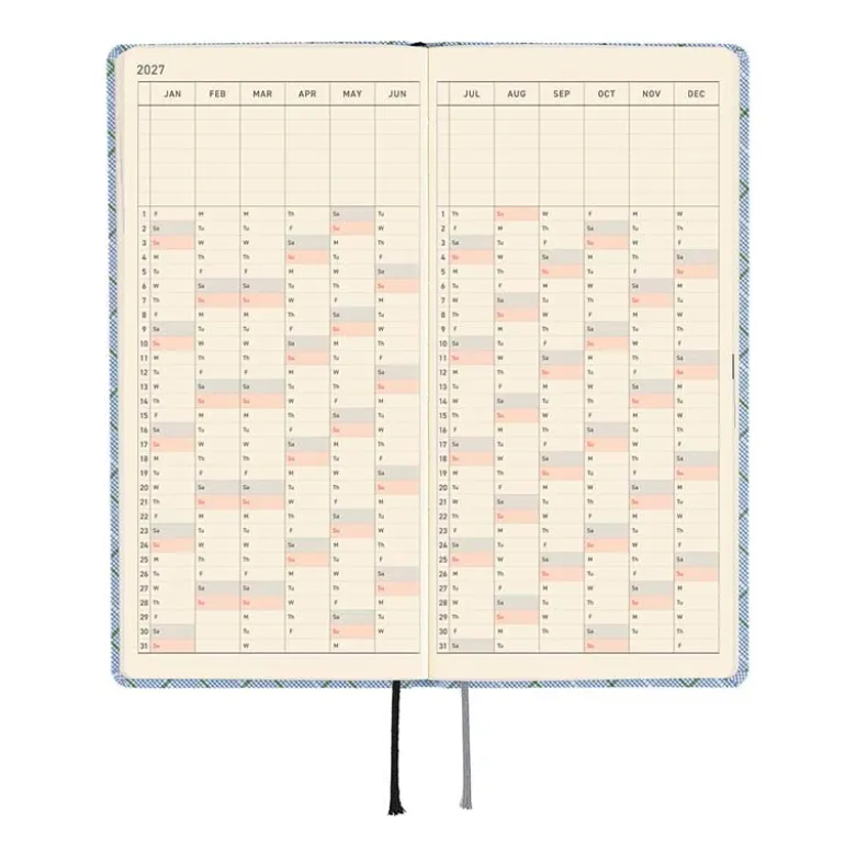 Hobonichi | Agenda Hobonichi Weeks Shirt Fabric: Graph Plaid 2027