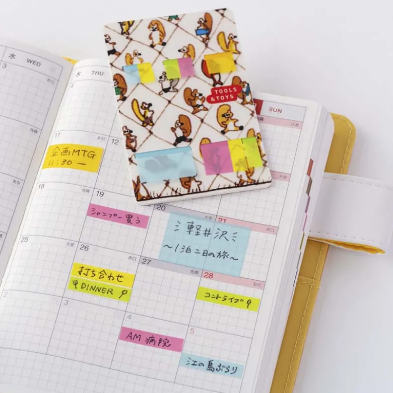 Hobonichi | Notas Adhesivas Transparentes 100%ORANGE Taking a Break