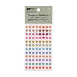Hobonichi | Pegatinas TSUKI no IRO: Transparent Dot Stickers (6mm)