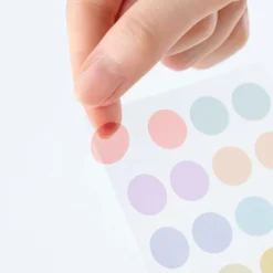Hobonichi | Pegatinas TSUKI no IRO: Transparent Dot Stickers (15mm)