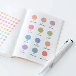 Hobonichi | Pegatinas TSUKI no IRO: Transparent Dot Stickers (15mm)