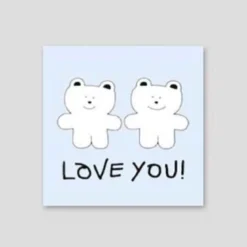 Iconic | Mini Tarjeta de Felicitación Doodle Love You Blue