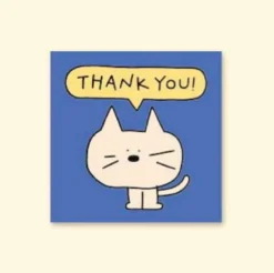 Iconic | Mini Tarjeta de Felicitación Doodle Thank You Navy