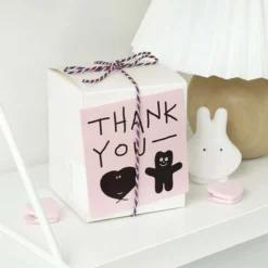 Iconic | Mini Tarjeta de Felicitación Doodle Thank You Pink