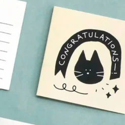 Iconic | Mini Tarjeta de Felicitación Doodle Congratulations Blue