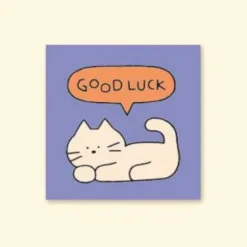 Iconic | Mini Tarjeta de Felicitación Doodle Good Luck Purple