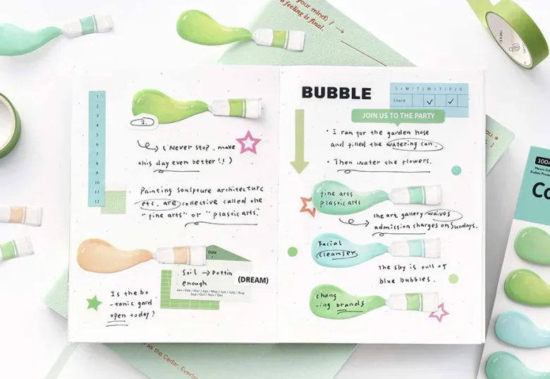 Infeel.me | Notas Adhesivas Color Palette Green