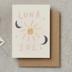 Katie Leamon | Mini Tarjeta de Felicitación Luna Sol