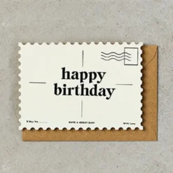 Katie Leamon | Postal Vintage Type Happy Birthday