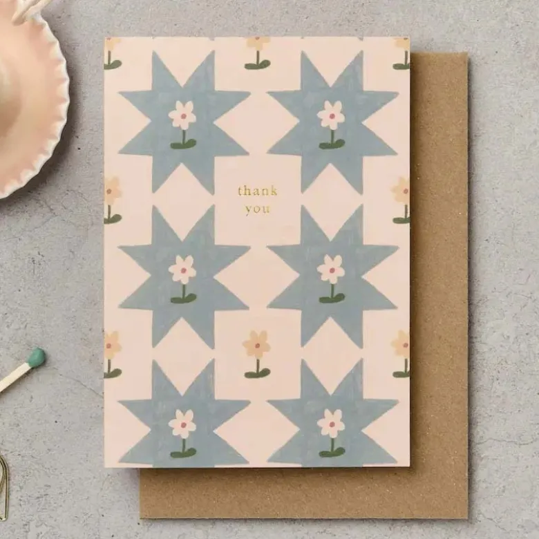 Katie Leamon | Tarjeta de Felicitación Thank You Quilt Star
