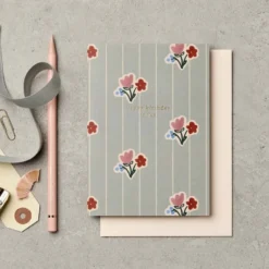 Katie Leamon | Tarjeta de Felicitación Wallpaper Posy Birthday