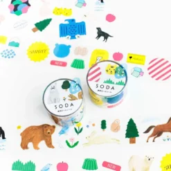 King Jim | Pegatinas en Rollo SODA Transparent Variety (30mm)