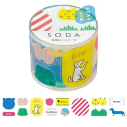 King Jim | Pegatinas en Rollo SODA Transparent Variety (30mm)