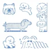 King Jim | Set de 6 Sellos Transparentes Kori Jirushi Dog Set
