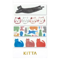 King Jim | Washi Tape Precortado KITTA Basic Cats
